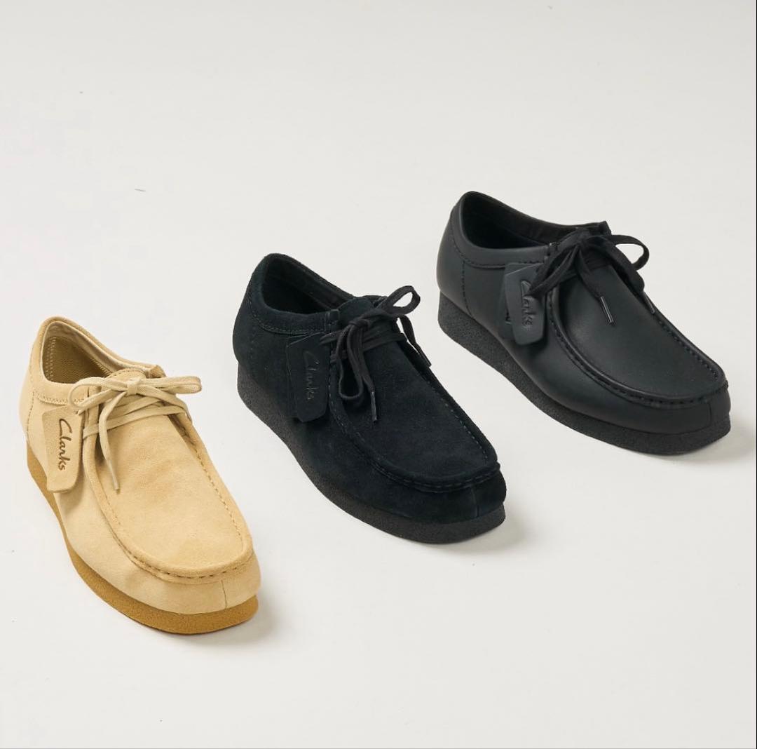 Clarks ワラビー エヴォウォータープルーフ　（ブラックスエード）