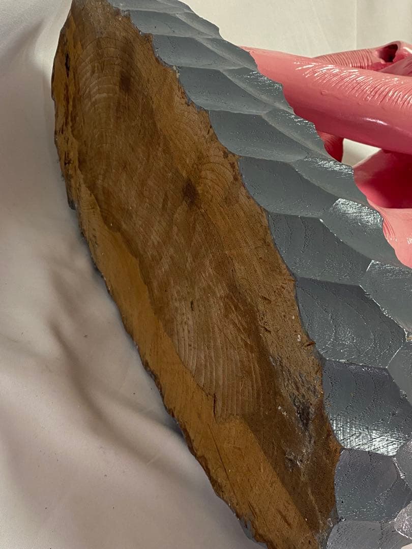 2479❣️ 木彫り　ピンク　象　幸運のシンボル　店舗　オブジェ