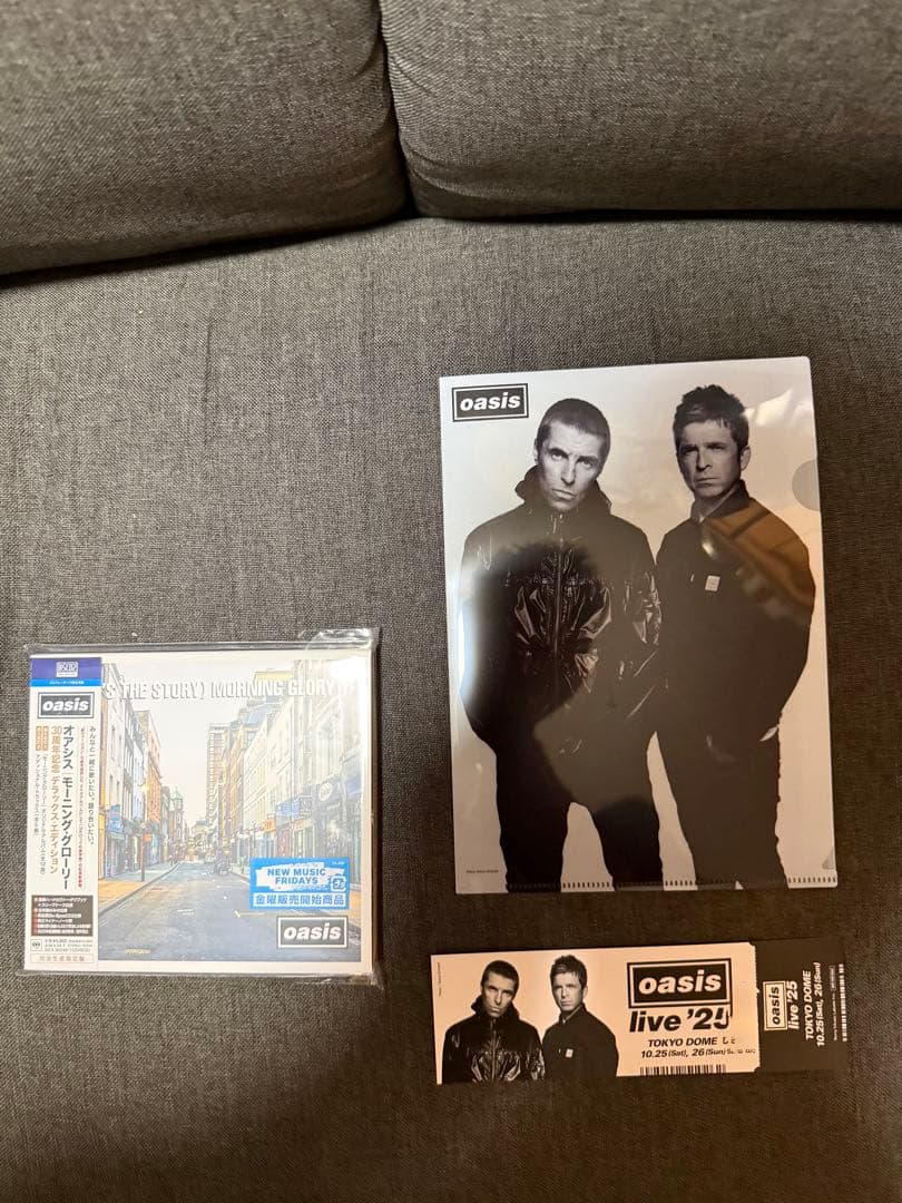 オアシス メモリアルチケット＆クリファイル CD モーニング・グローリー