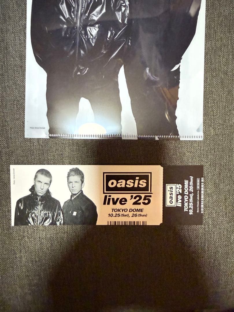 オアシス メモリアルチケット＆クリファイル CD モーニング・グローリー