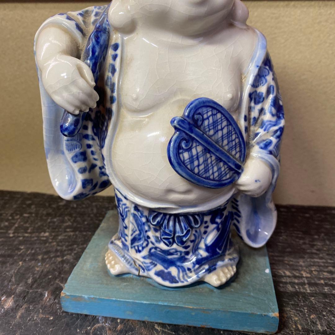 九谷焼　布袋置物　21cm13cm10cm