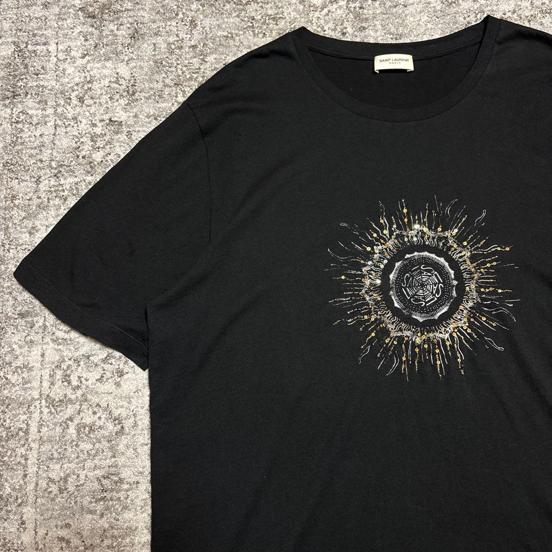 SAINT LAURENT PARIS スパンコールTシャツ