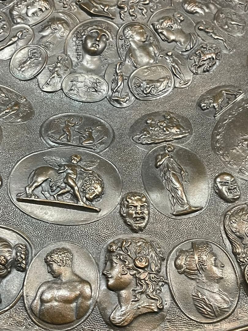 19世紀　アンティーク　ギリシャ　ローマ帝国　神話的な　壁掛　プレート