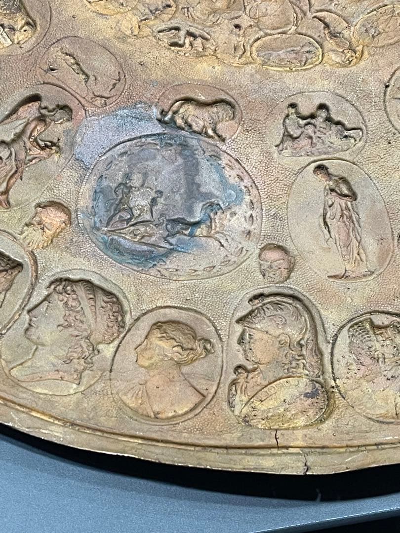 19世紀　アンティーク　ギリシャ　ローマ帝国　神話的な　壁掛　プレート