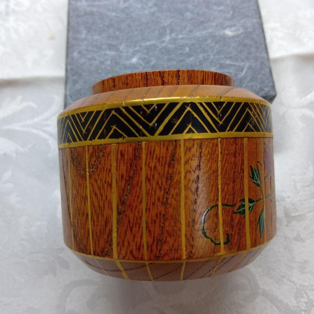 欅　 虫かご模様　香合　棗