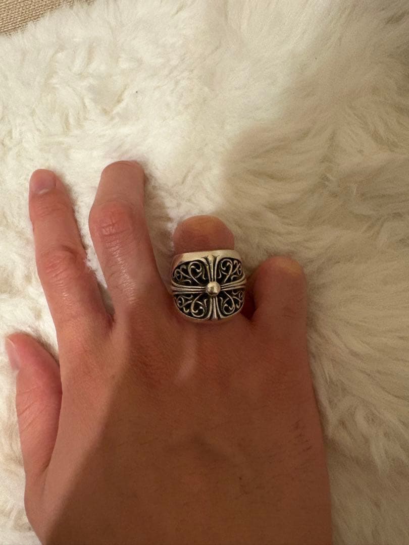 シルバー クラシックオーバルクロス　リング