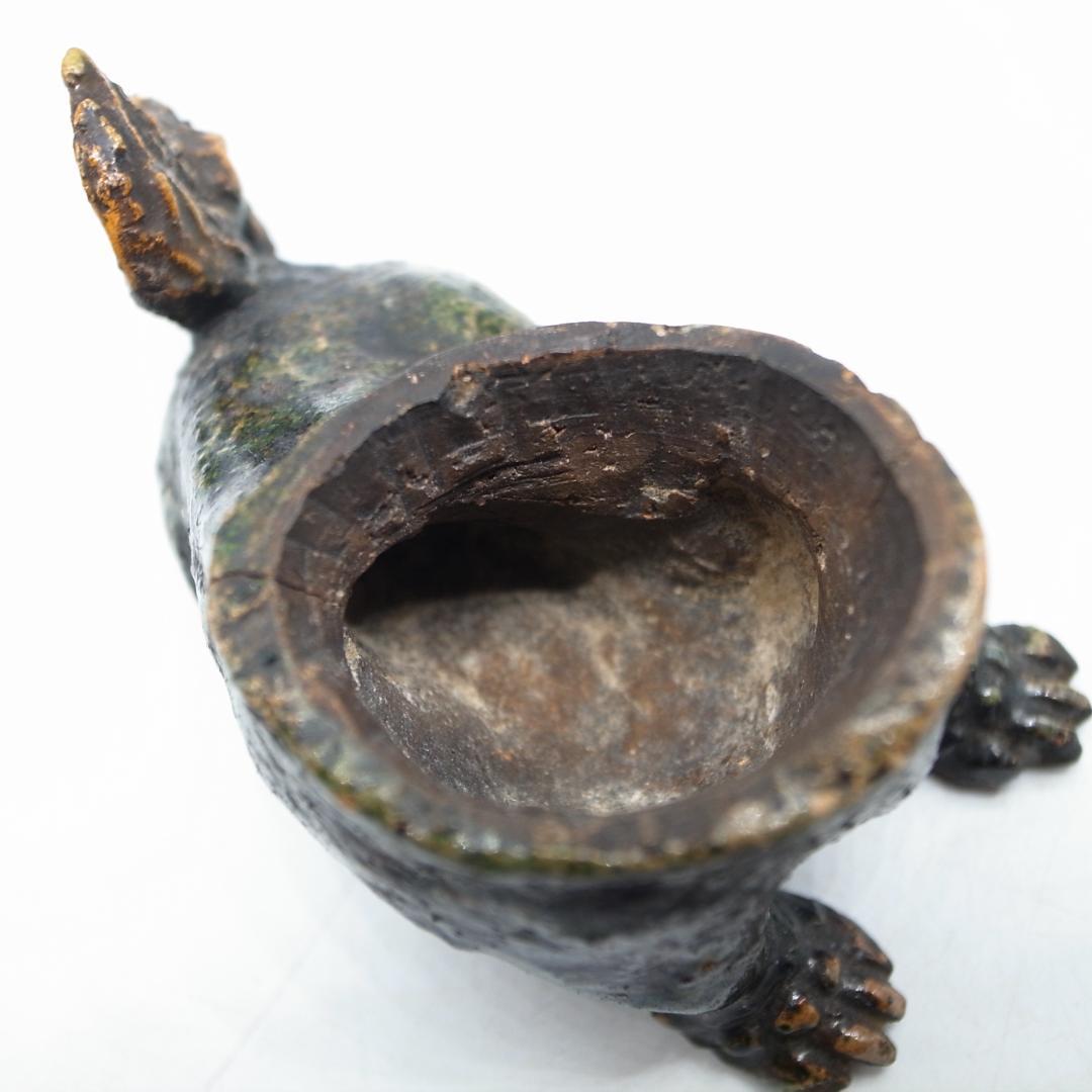 源内焼　獅子香炉　銘　鳩渓