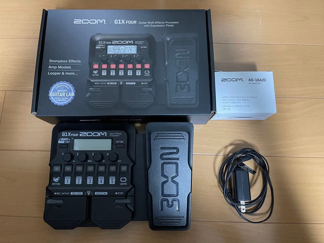 純正電源コード付き ZOOM G1XFOUR マルチエフェクター