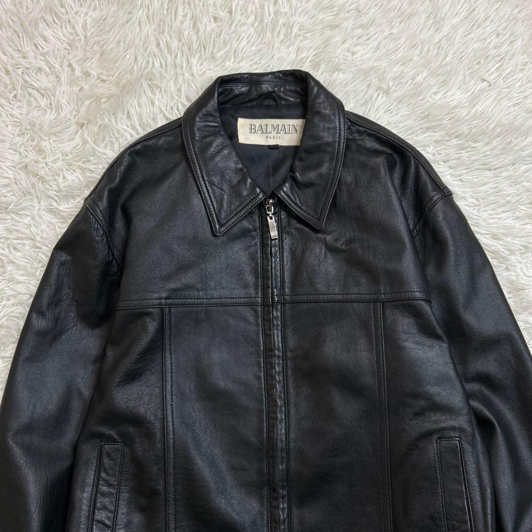 ジャケット・アウター vintage -BALMAIN- lamb leather jacket M