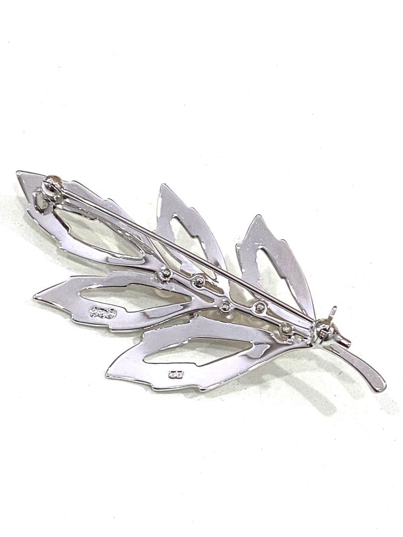 カトタン様 ミキモト リーフ パールブローチ