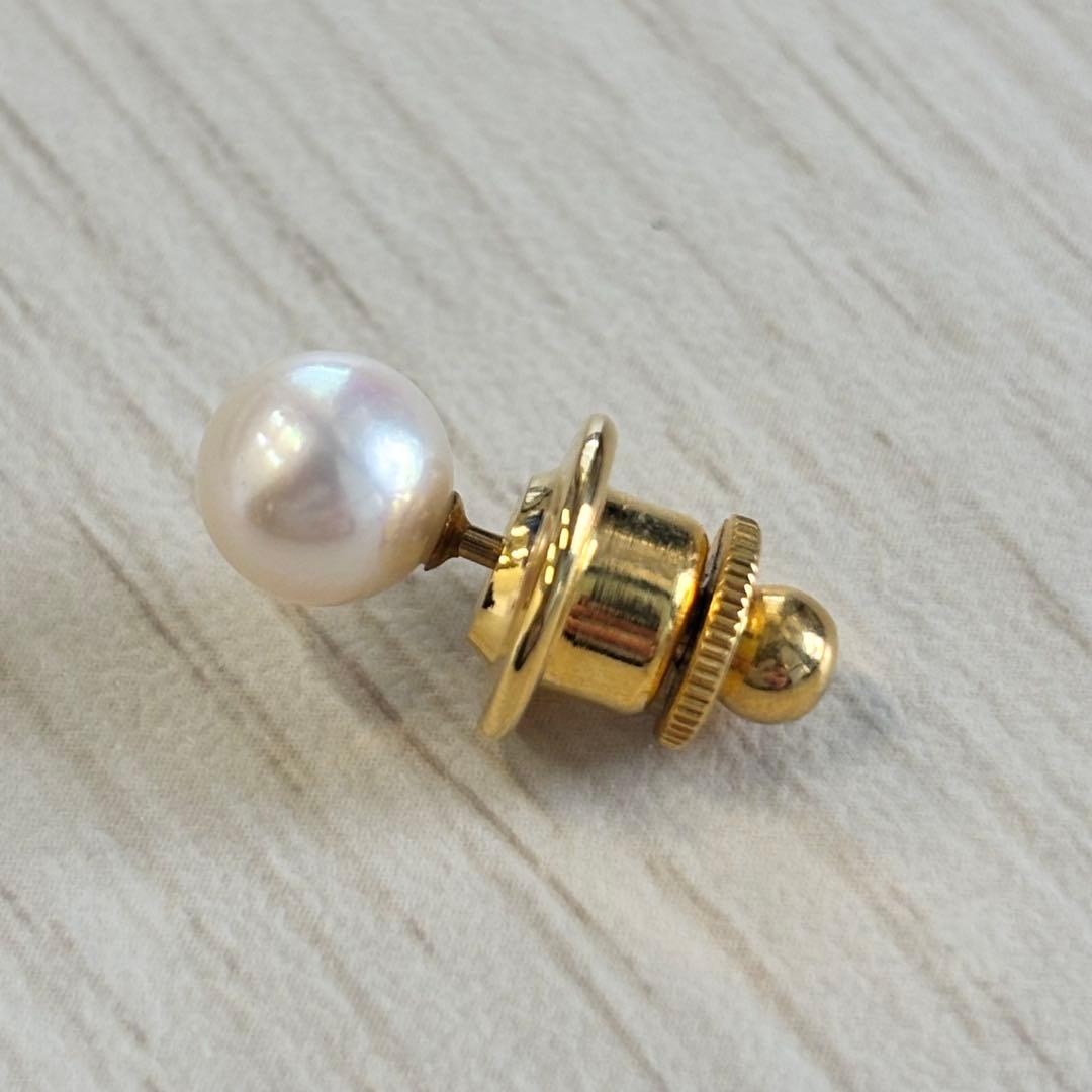 MIKIMOTO K18 本真珠付きピン