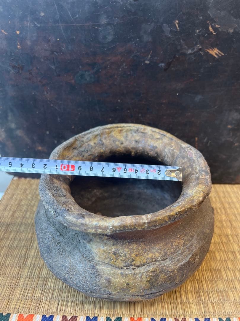 ［珍品］常滑焼、花瓶か水指、自然柚、江戸期　送料込み