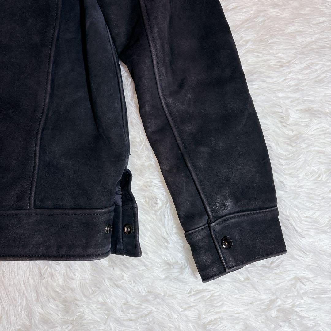 コラボ 希少 ショット コアファイター レザー ジャケット L 黒