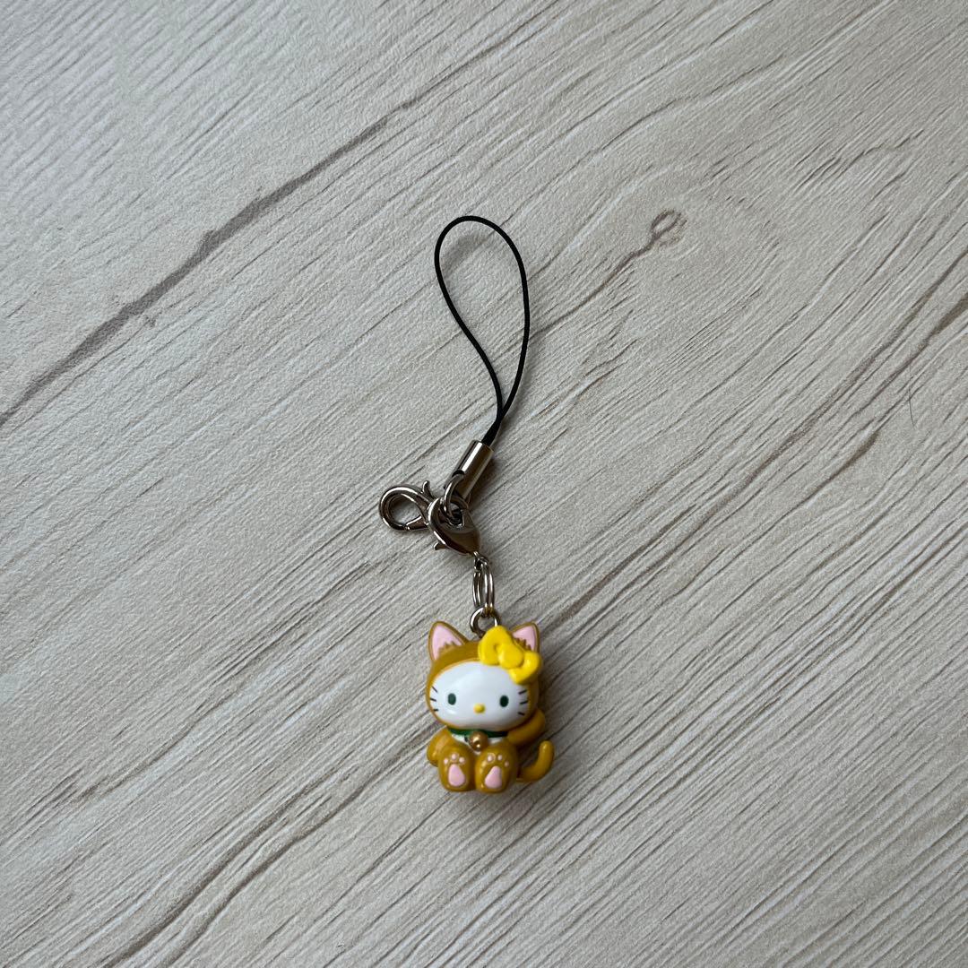 ハローキティ　茶猫　ファスナーマスコット　ストラップ　2004年