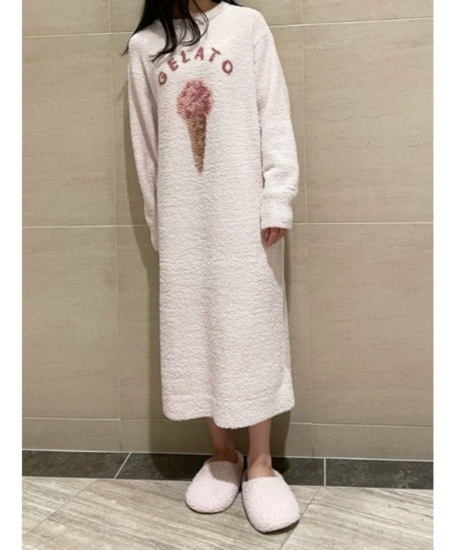 な*の様 ジェラートピケ ベビモコアイスジャガードドレスピンク