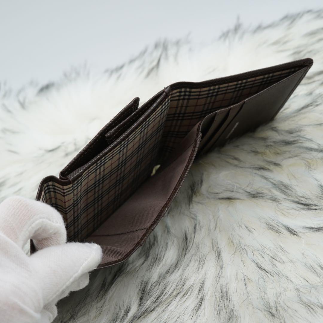 未使用品　綺麗　BURBERRY LONDON 三つ折り財布　ノバチェック　茶
