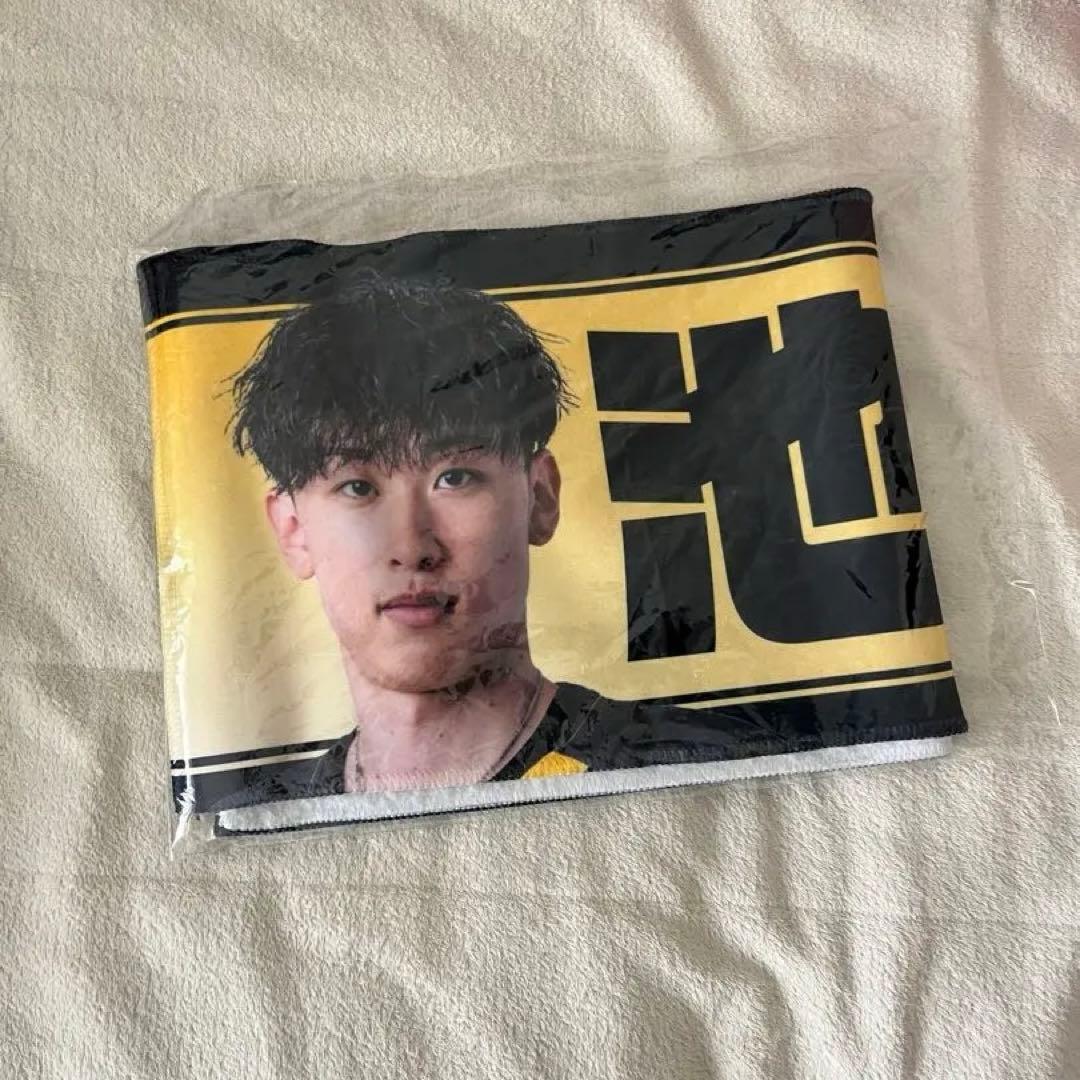 北海道イエロースターズ　バレーボール　池田颯太選手　直筆サインボール　タオル