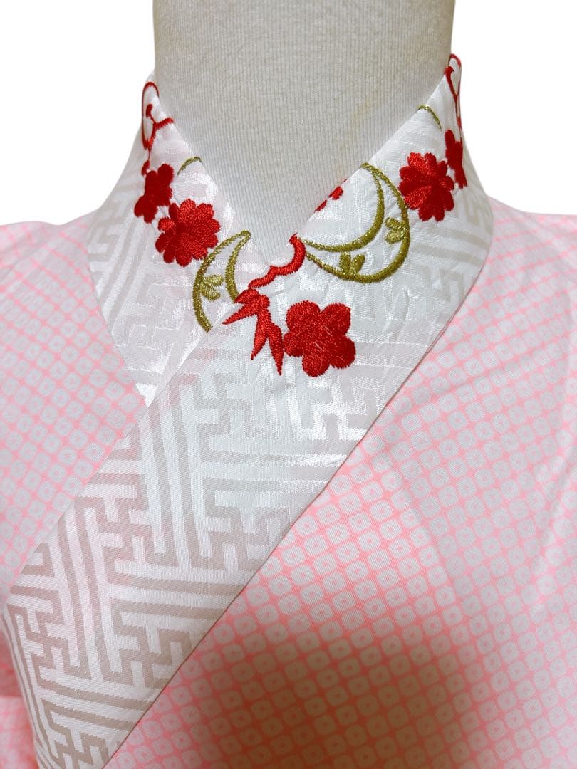 訳あり特価品♡七五三　7歳　女の子　ピンク　赤　鹿の子柄