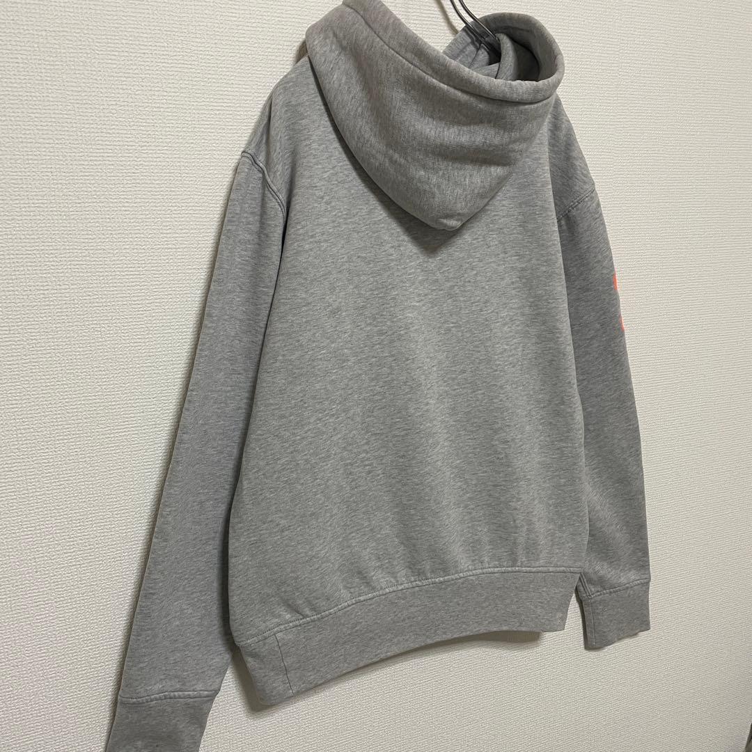 ポロ ラルフローレン ビッグポニー パーカー グレー×オレンジ 袖3 刺繍ロゴ