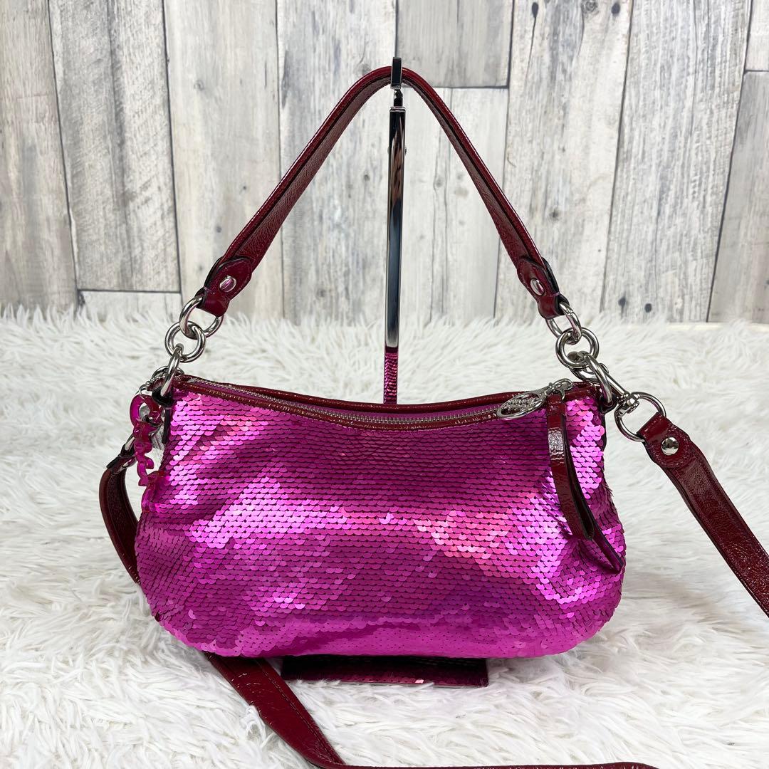 【希少 絢爛豪華】COACH ポピー ワンショルダー 2way スパンコール
