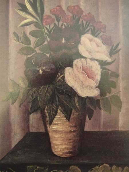 ルソー、花、希少画集画、新品額装付
