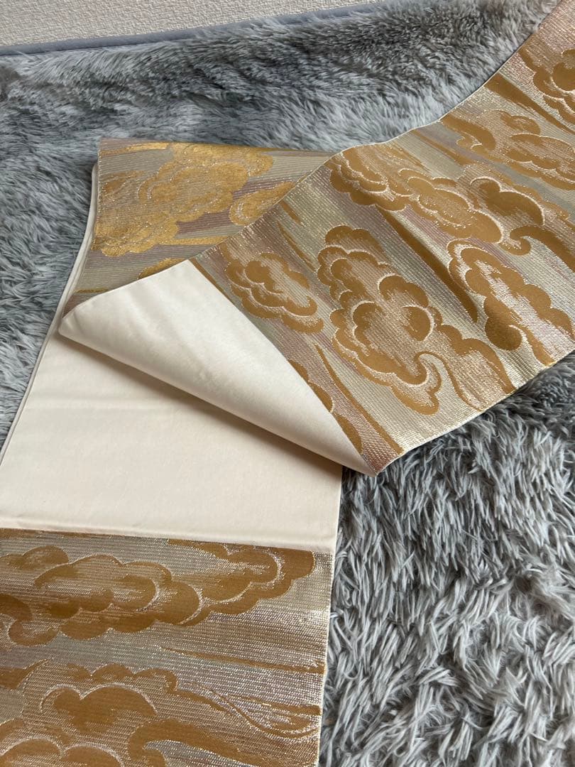 川島織物　袋帯　フォーマル　祥雲文様　美品