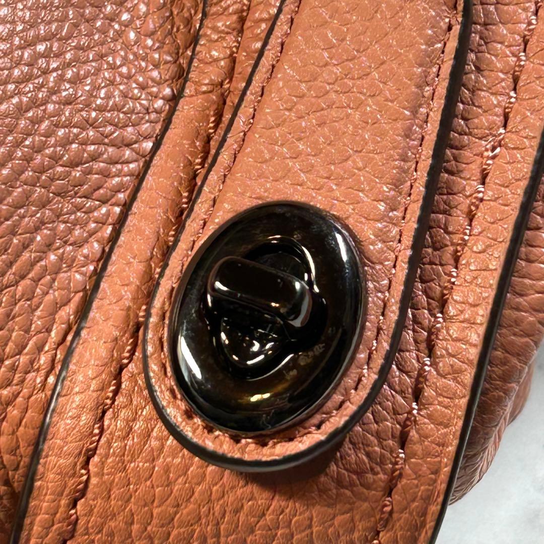 コーチ イーディー ショルダーバッグ トートバッグ ピンク 大容量 レザー