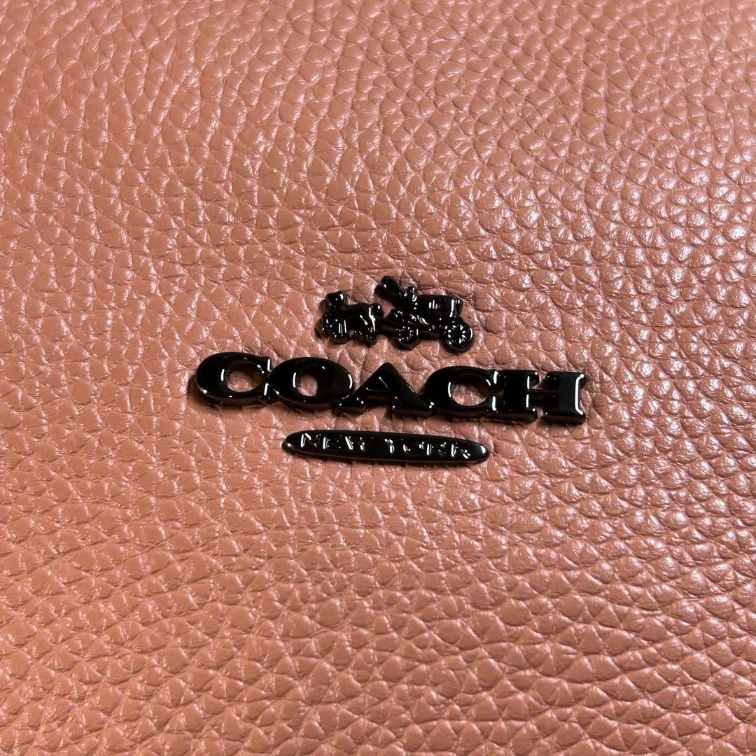 コーチ イーディー ショルダーバッグ トートバッグ ピンク 大容量 レザー