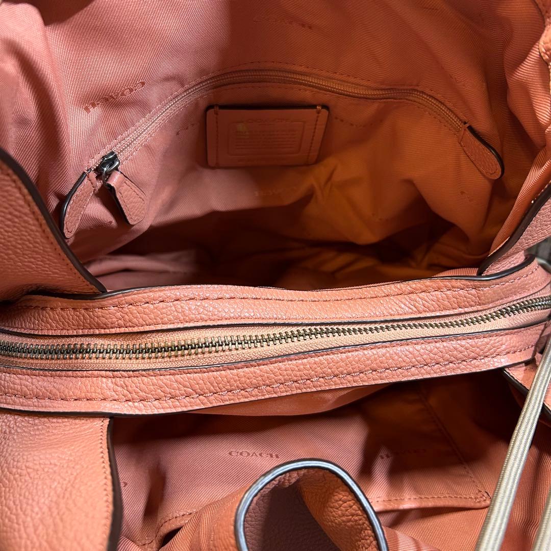 コーチ イーディー ショルダーバッグ トートバッグ ピンク 大容量 レザー