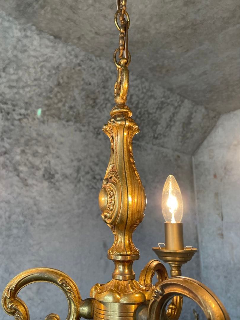 激安！19. フランス アンティーク シャンデリア 3灯 キャンドル ライト