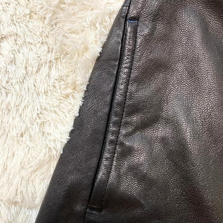 【XLサイズ】ビューティー&ユース ユナイテッドアローズ】レザージャケット・黒