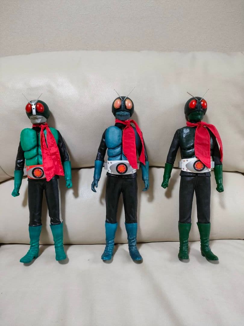 メディコムトイRAH450 仮面ライダー旧1号、2号【ス一ツ修復済】3体