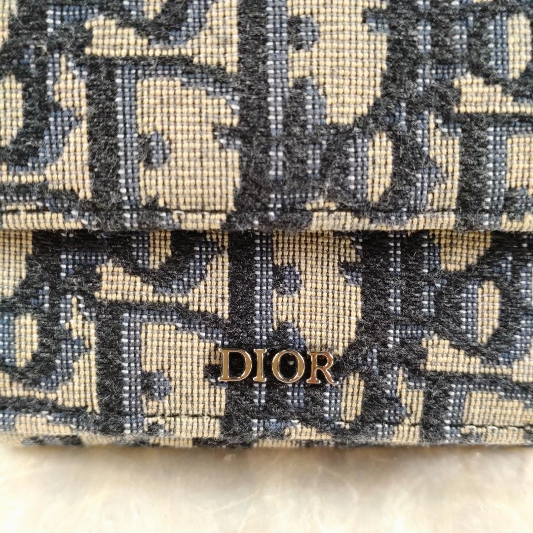 極美品・現行✨クリスチャンディオール 財布 三つ折り オブリーク レディース