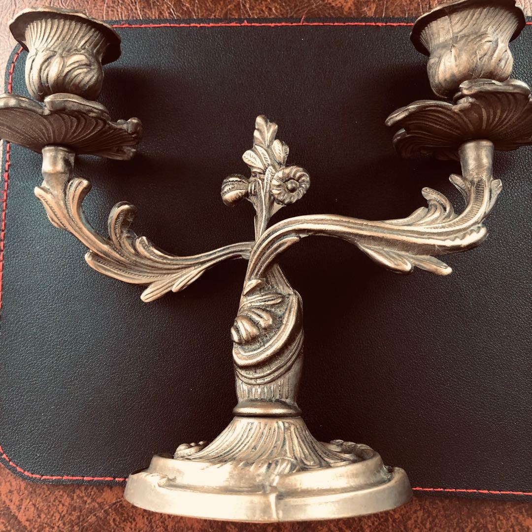 【アンティーク】キャンドルスタンド　燭台　フランス