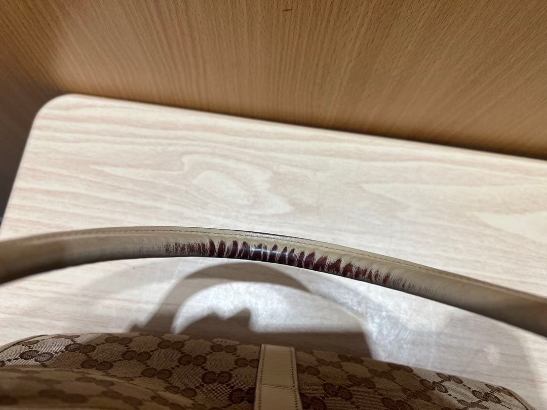 GUCCI グッチ ジャッキー GG柄 ショルダーバッグ キャンバス×レザー