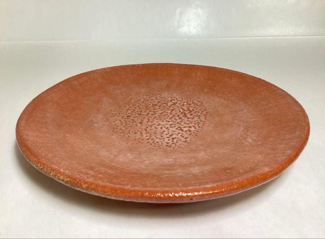 茶道具 古物品 本間焼 菓子器 赤丸 紙箱入