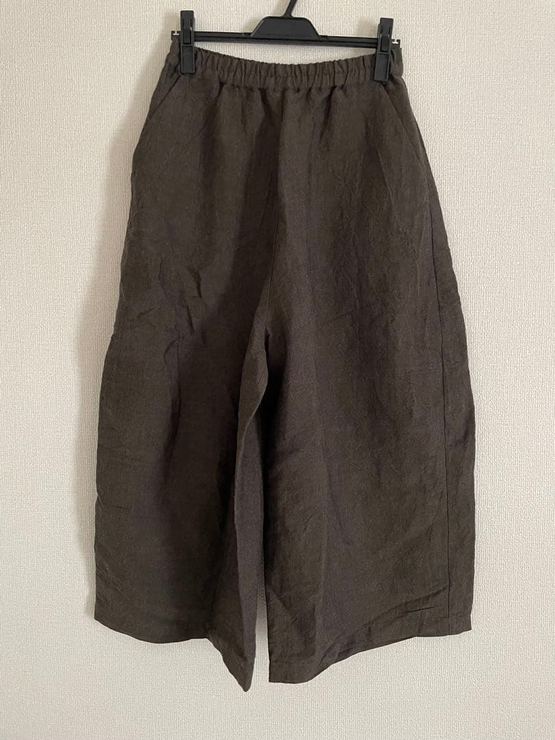 未使用定価3.3万円ロワズィールLOISIRバンブーリネンボトルシルエットパンツ