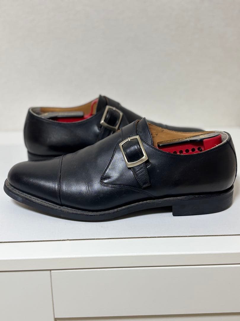 スコッチグレイン　モンクストラップシューズ