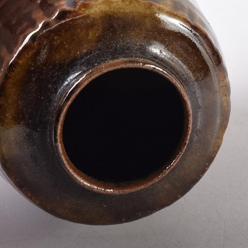 茶道具　膳所焼　陽炎園造　淡海ぜぜ　茶入　仕覆付　時代箱　V　8210