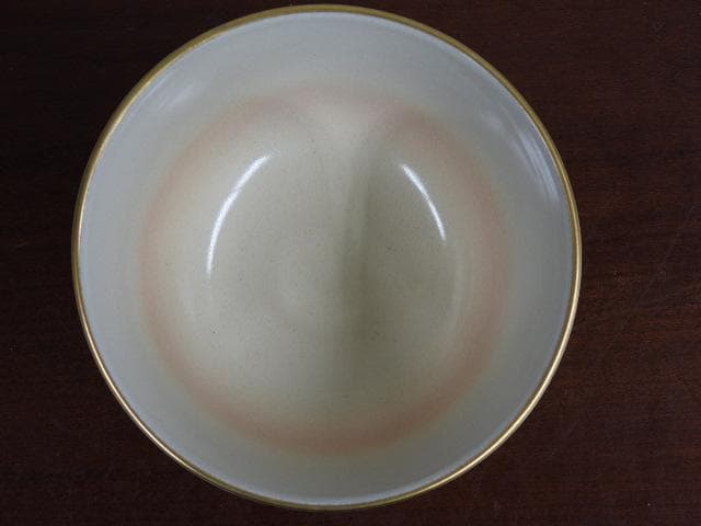 紫雲造　平安　仁清写　糸巻草花茶碗　共箱有　M925