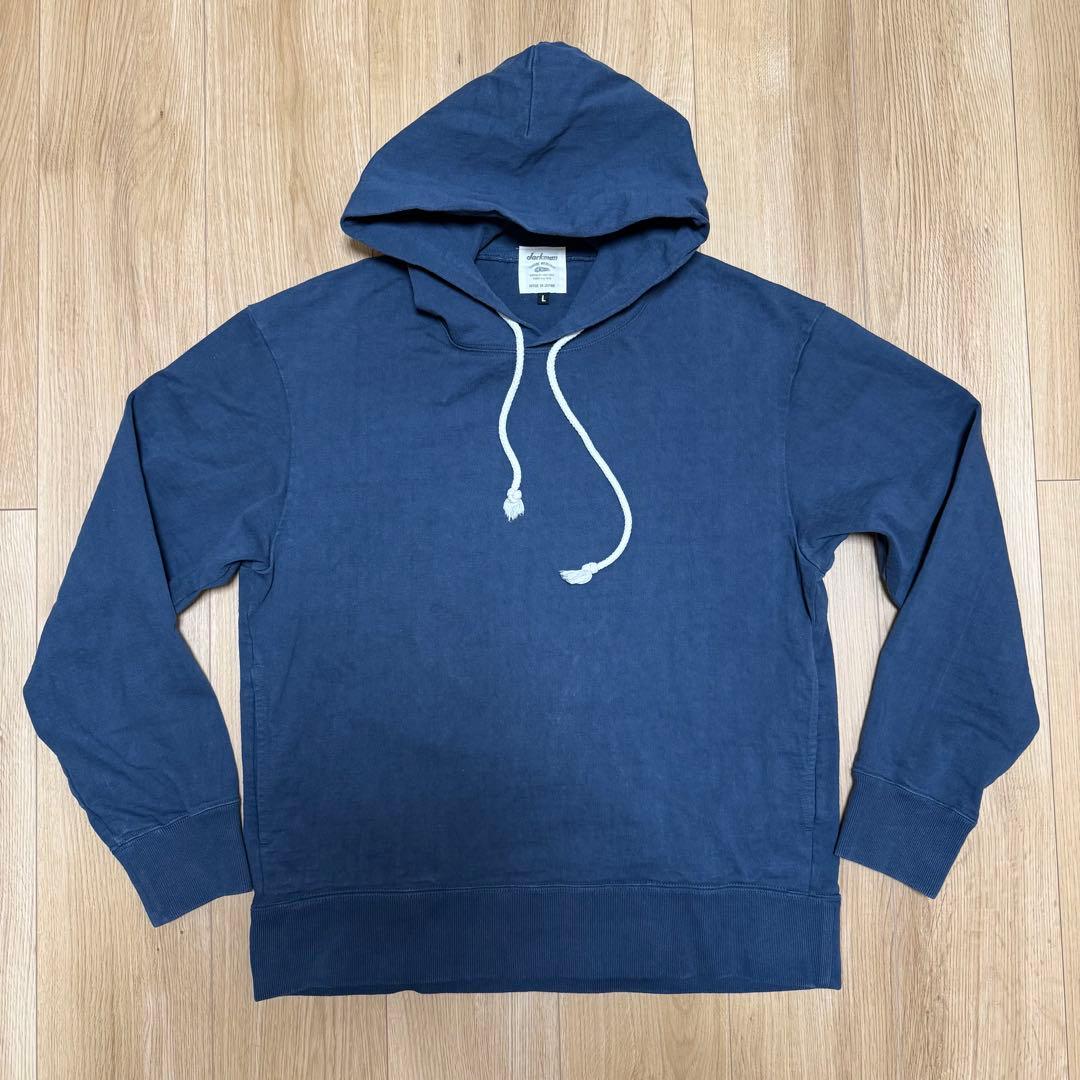 jackman ジャックマン ドツメ プルオーバー パーカー L ネイビーブルー