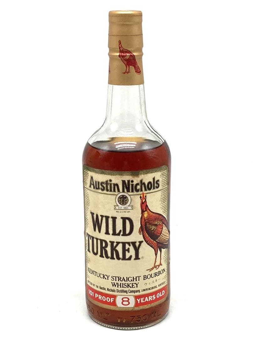 【未開封】ワイルドターキーWILDTURKEY 750ml 8年 ウィスキー箱有