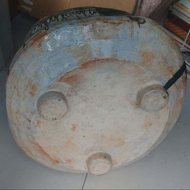 火鉢　織部焼　在銘　陶器製　手あぶり　茶道具　お稽古道具　ハ10