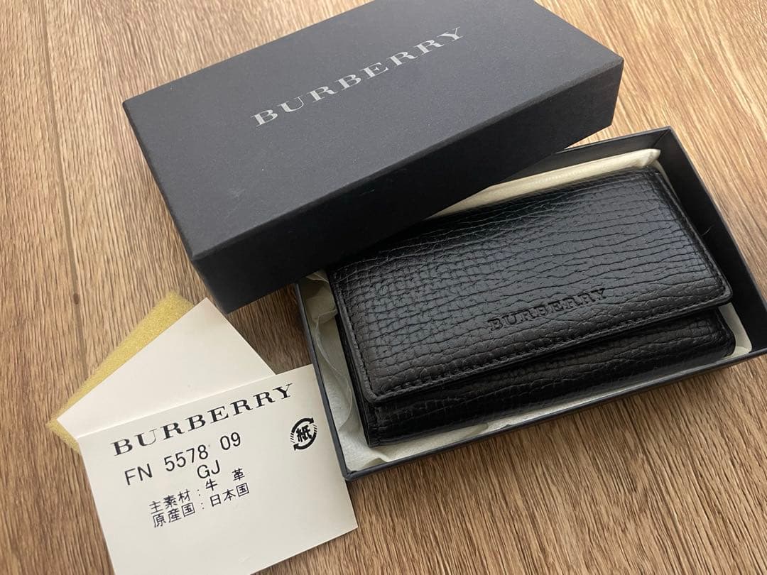 BURBERRY バーバリー ノバチェック 5連 キーケース レザー ブラック