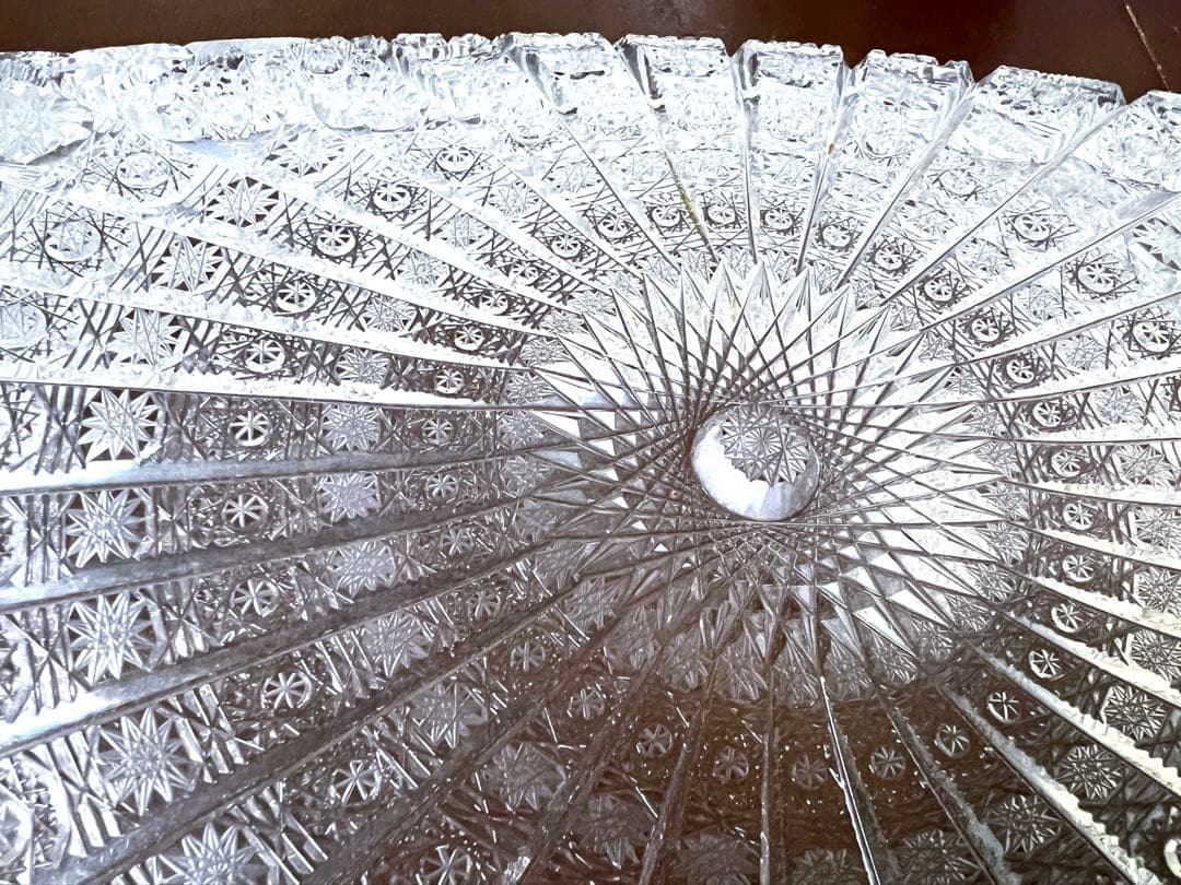 再々値下❣️新品 ボヘミア 高級 クリスタル ハンドメイド プレート 楕円形 大皿