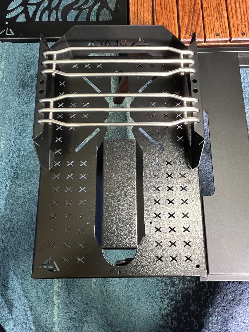 ブラックデザイン　アイアンプレート&ストレージバッグ　セット