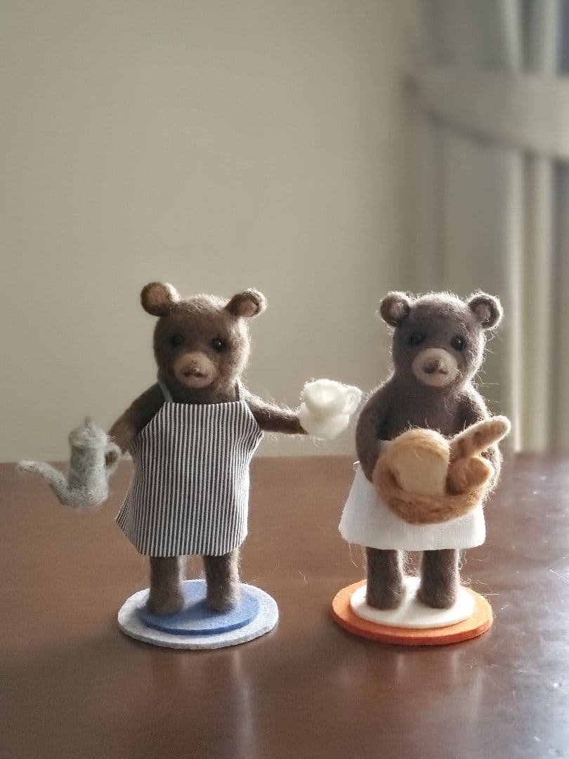 tanton ページ　羊毛フェルト リスとくま