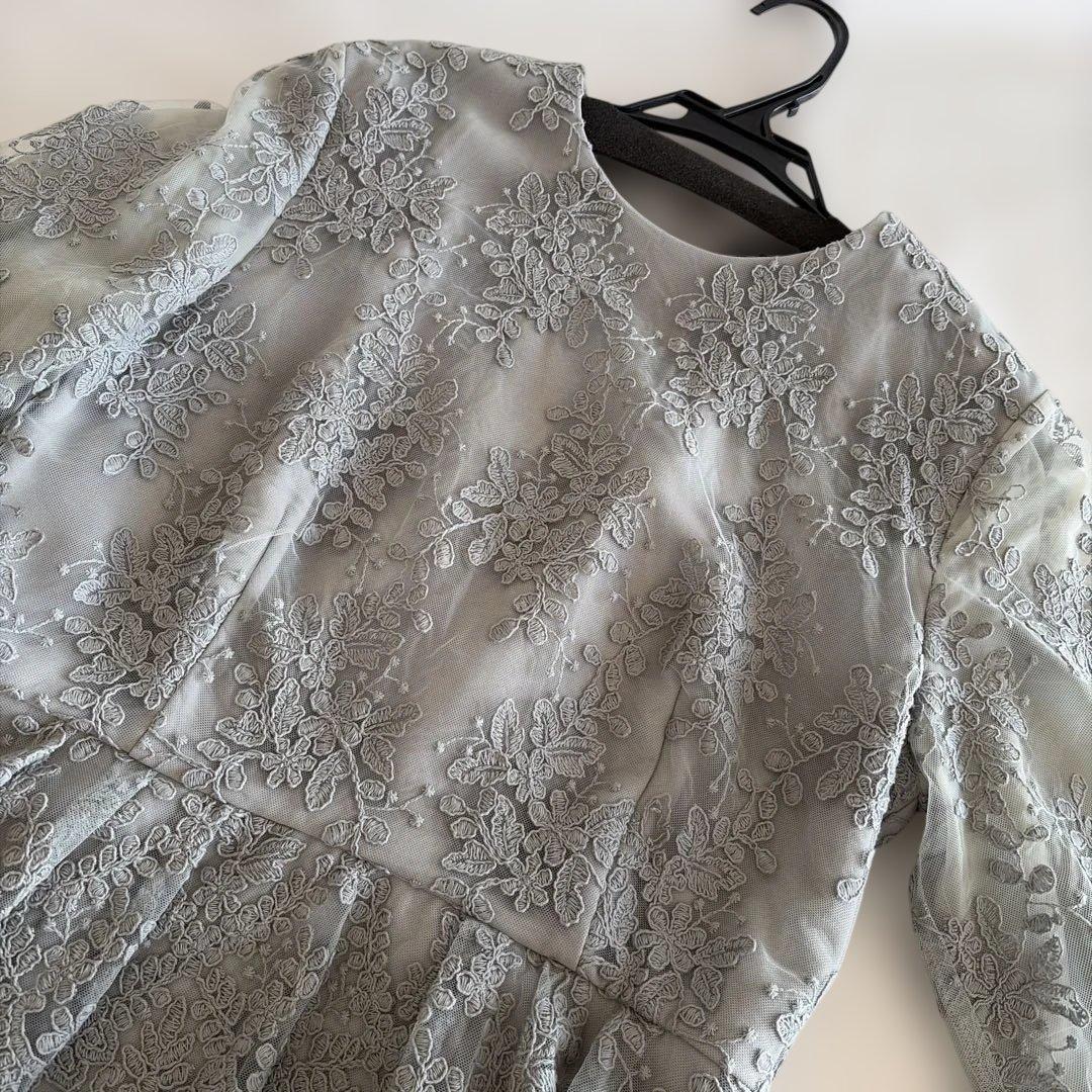 form forma マザードレス レース袖付きロングドレス　大きいサイズ