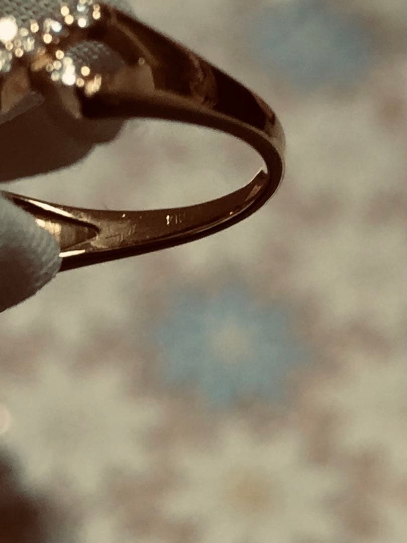 k18YG.0.30カラットエレガント インフィニティデザイン リング