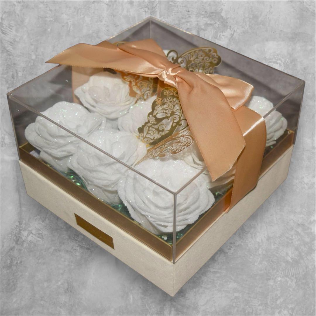 「輝」グリッターローズBOXホワイト